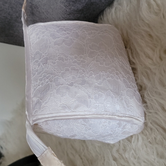 Vintage Jessica Mcclintock Embroidered Lace Zippered Pouch Small Bridal Clutch - Picture 4 of 12